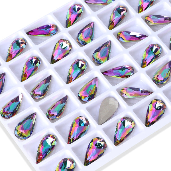 Volcano Teardrop Shape High Quality Glass Pointed Back Fancy Rhinestones WholesaleRhinestone