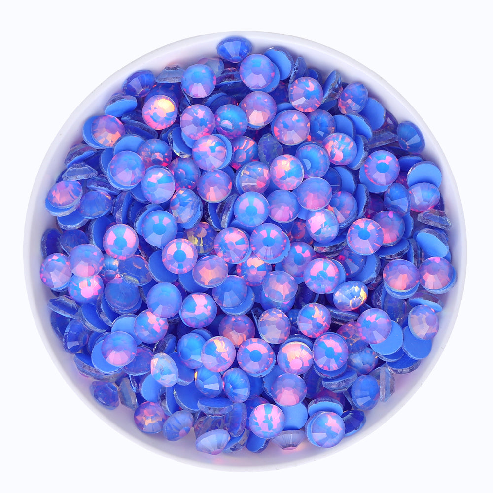 Mocha Opal Dk Blue Glass Flat Back Rhinestones WholesaleRhinestone Immagine principale del prodotto
