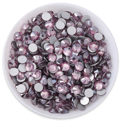 Sternlicht Amethyst Glass Flatback Strass Silber Rücken