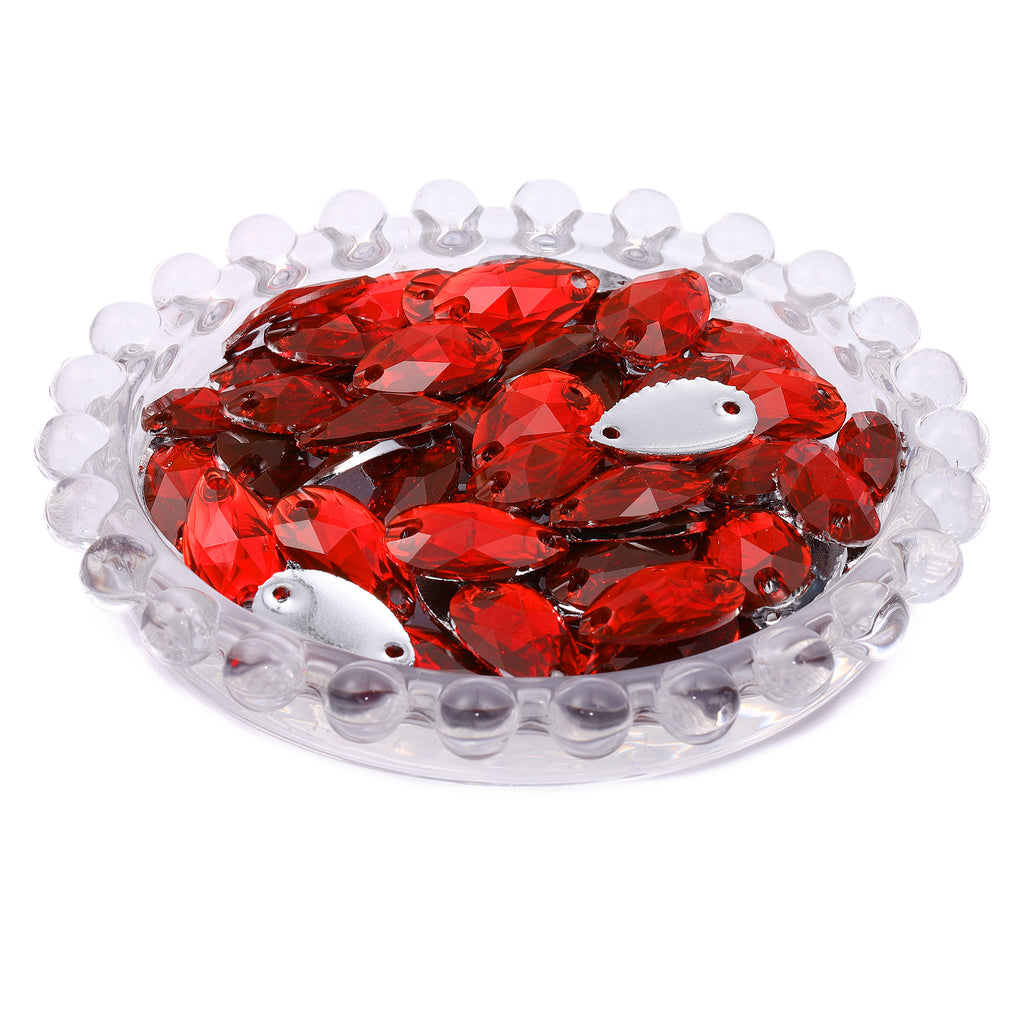 Drop Light Siam Resin Sew-on Rhinestones For Dance Costume WholesaleRhinestone