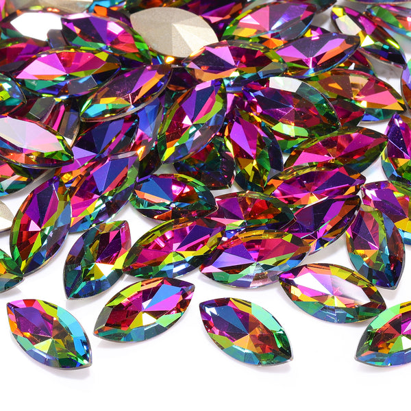 Volcano Navette Shape High Quality Glass Pointed Back Fancy Rhinestones WholesaleRhinestone