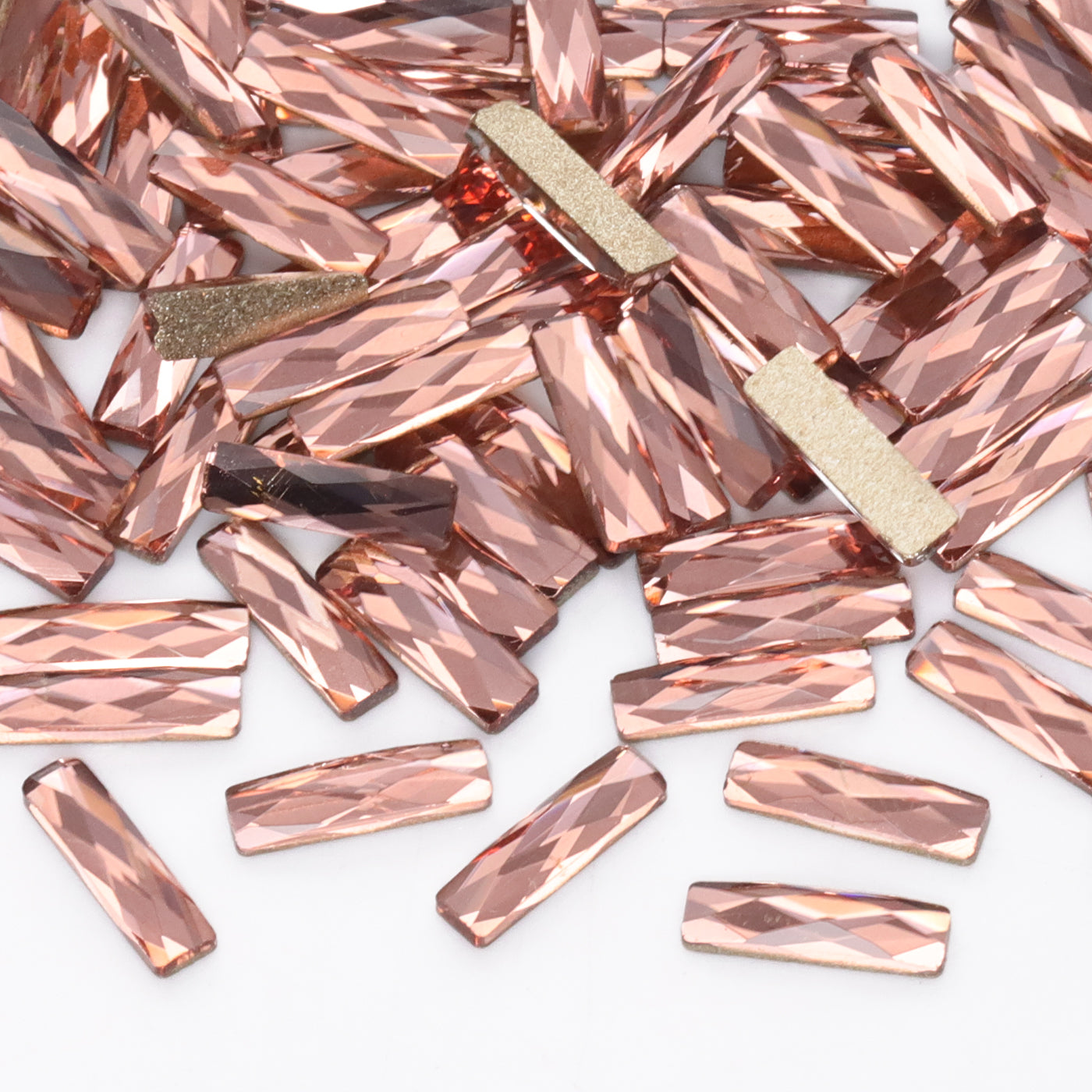 Rectangle Shape Champagne Flat Back Fancy Rhinestones WholesaleRhinestone Main image