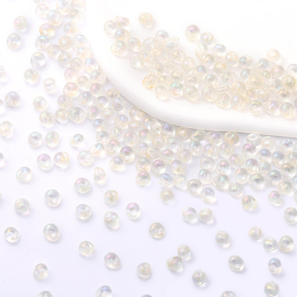 Various Colors Transparent AB Drop Shape Glass Seed Beads WholesaleRhinestone
