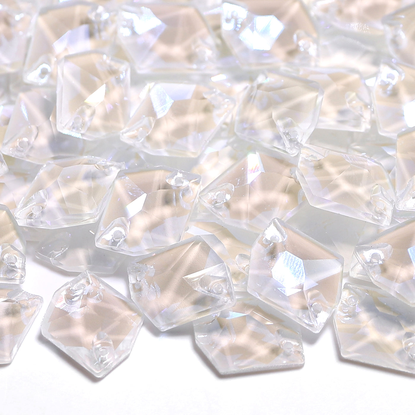 Electric Neon White Cosmic Shape High Quality Glass Sew-on Rhinestones WholesaleRhinestone