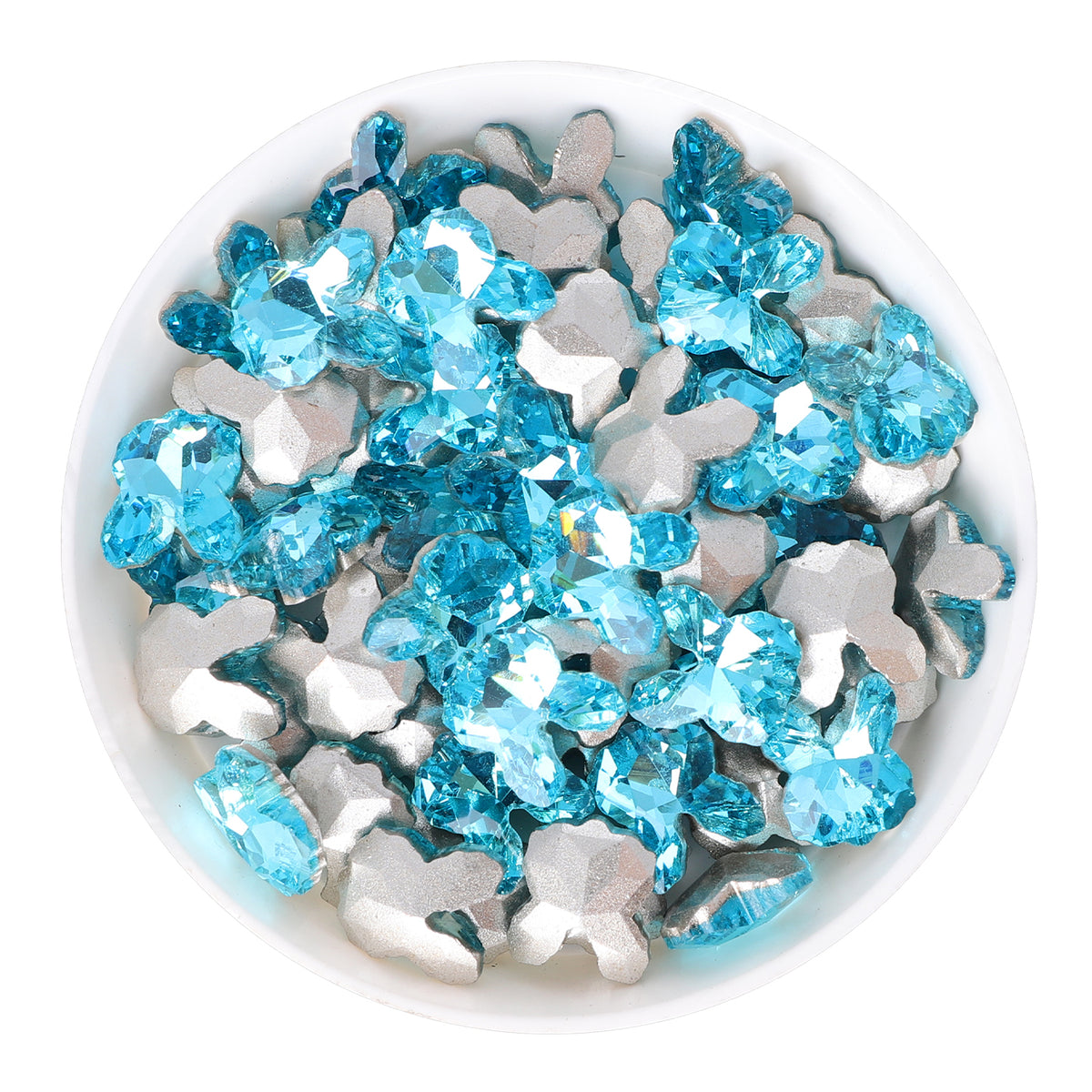 Light Aquamarine Rabbit Shape Glass Pointed Back Fancy Rhinestones WholesaleRhinestone Main image