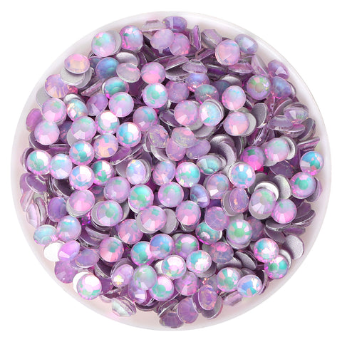 Crystal White Opal Glass FlatBack Rhinestones Silver Back WholesaleRhinestone Hauptbild