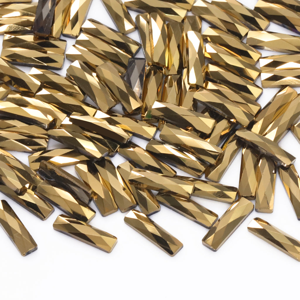 Rectangle Shape Aurum Flat Back Fancy Rhinestones WholesaleRhinestone