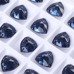 Montana Trilliant Shape High Quality Glass Sew-on Rhinestones WholesaleRhinestone