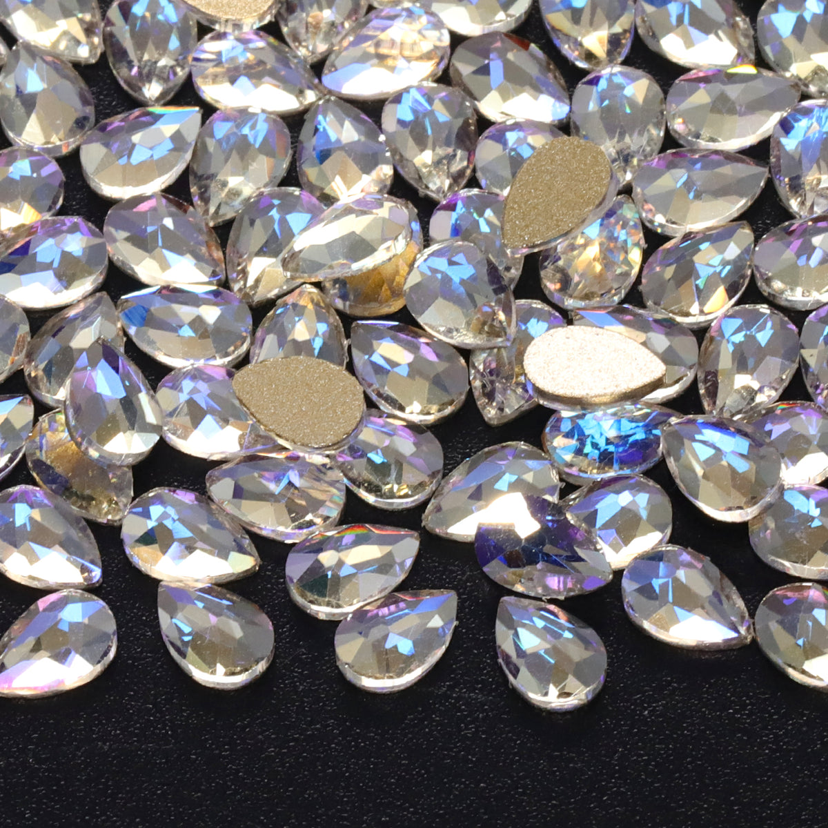Raindrop Shape Blue Moonlight Flat Back Fancy Rhinestones WholesaleRhinestone