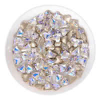 Sweet Heart Shape Moonlight Glass Pointed Back Fancy Rhinestones WholesaleRhinestone