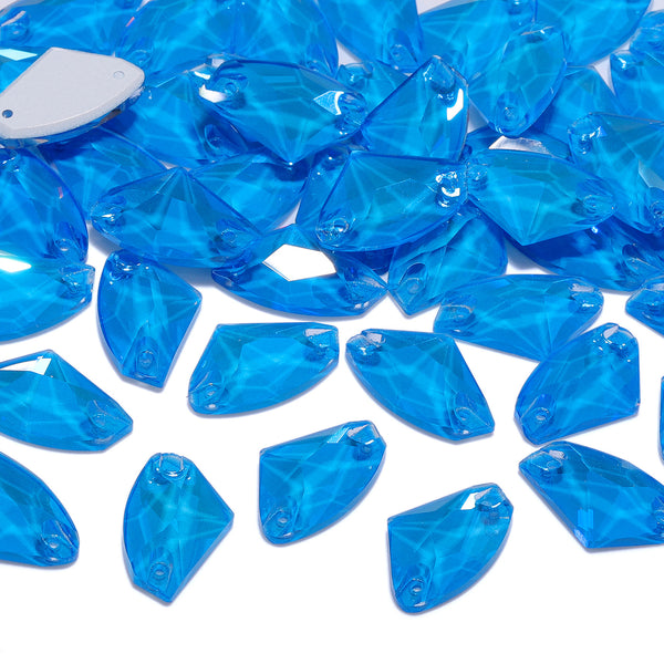 Electric Neon Blue Galactic Shape High Quality Glass Sew-on Rhinestones WholesaleRhinestone
