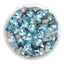 Blue Fairy Heart Form Glass Specing Rücken ausgefallene Strasssteine