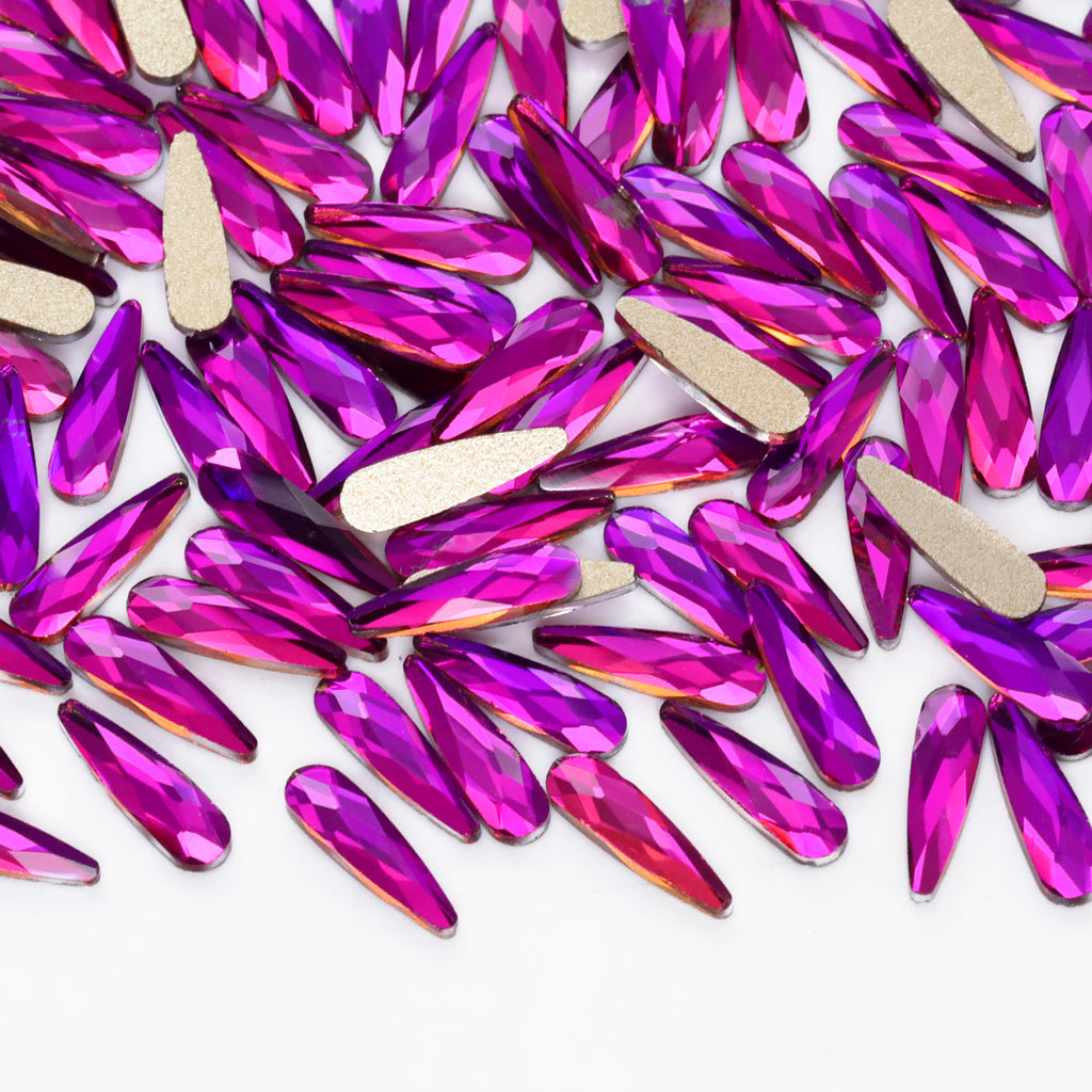 Raindrop Shape Purple Volcano Flat Back Fancy Rhinestones WholesaleRhinestone