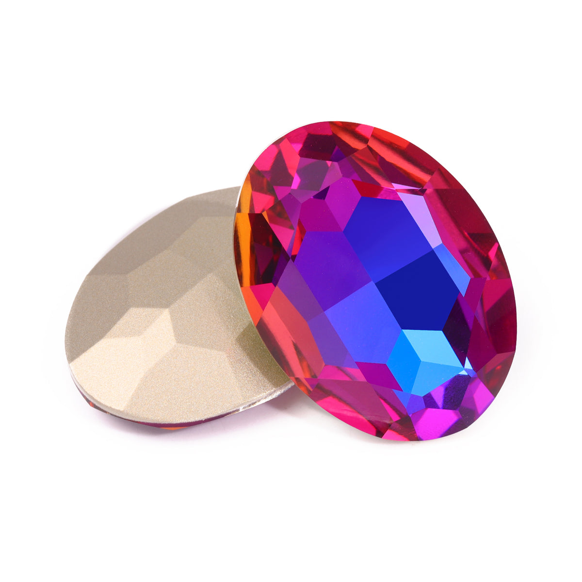 Violet Blue Big Oval Shape High Quality Glass Pointed Back Fancy Rhinestones WholesaleRhinestone