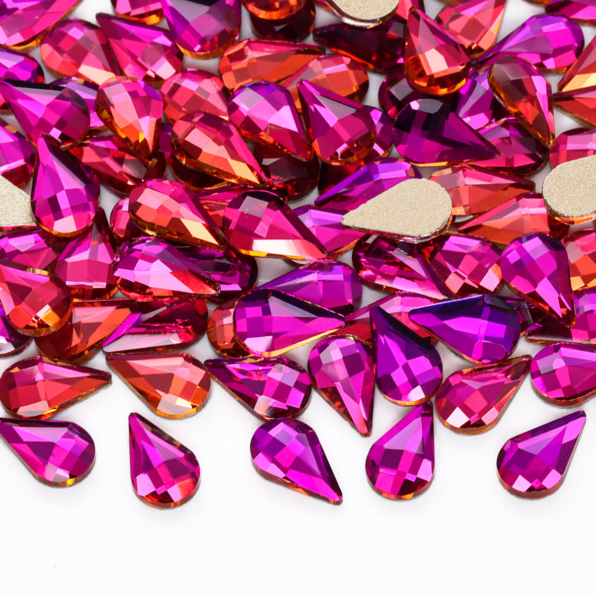 Raindrop Shape Purple Volcano Flat Back Fancy Rhinestones WholesaleRhinestone Main image