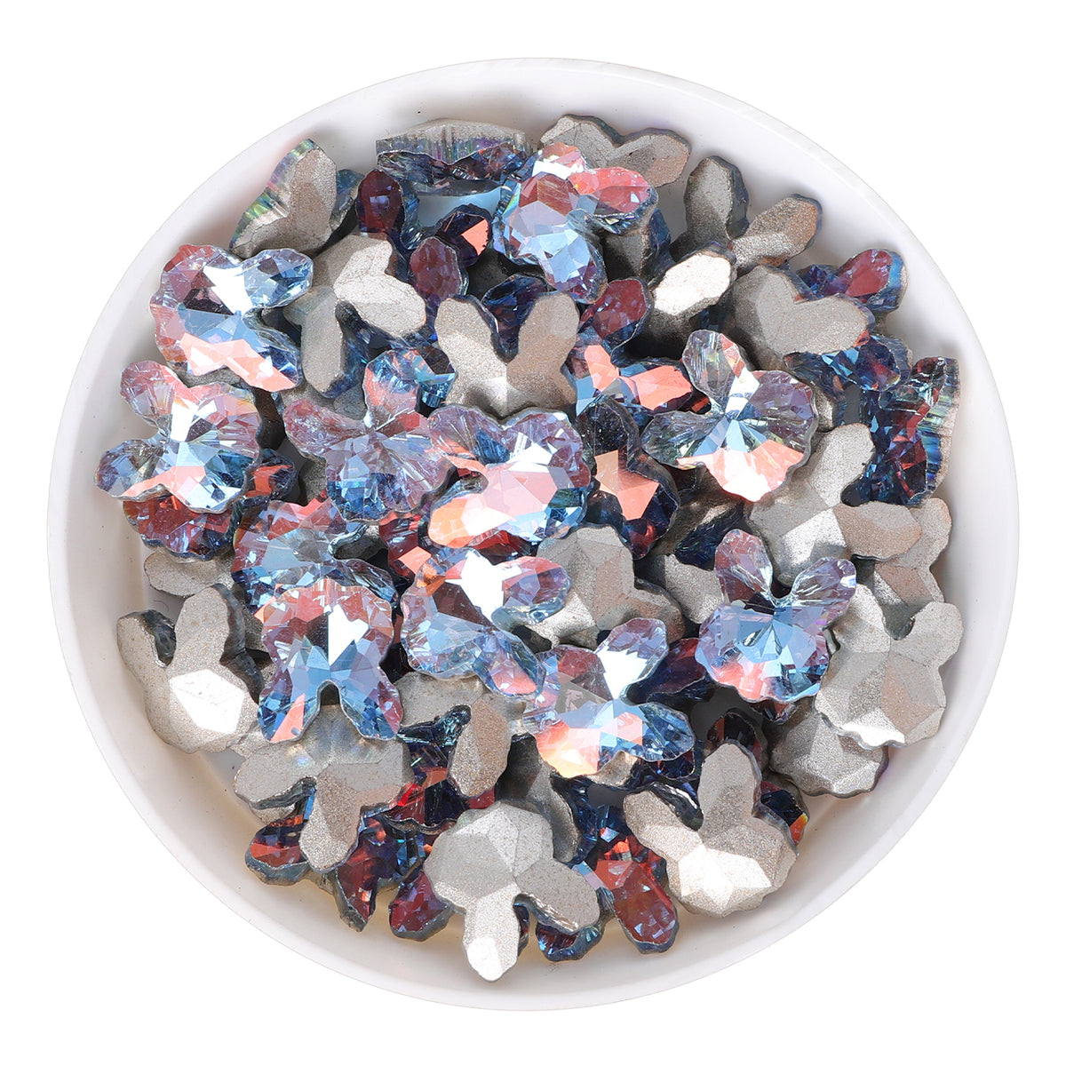 Blue Plating Mg Rabbit Shape Glass Pointed Back Fancy Rhinestones WholesaleRhinestone Main image