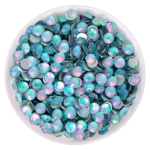 Crystal Tiffany Blue Glass FlatBack Rhinestones Silver Back WholesaleRhinestone Hauptbild