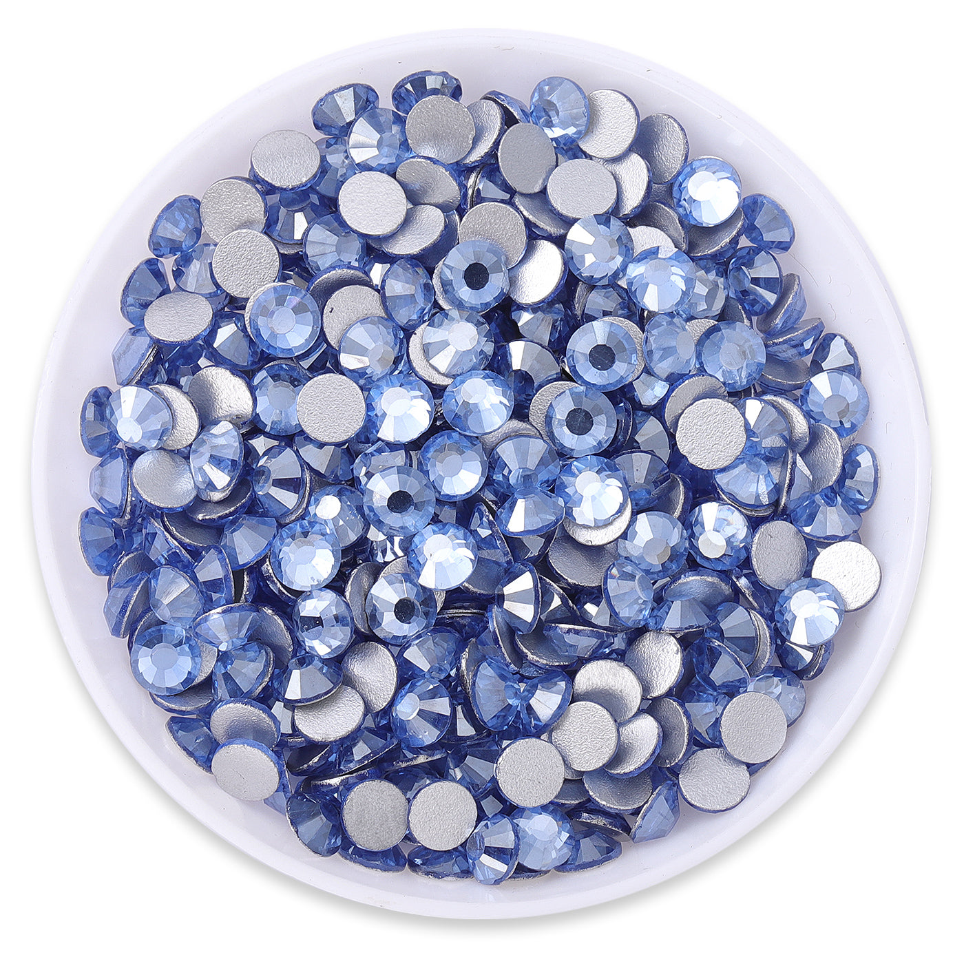 Star Light Blue Glass FlatBack Rhinestones Silver Back WholesaleRhinestone メイン画像