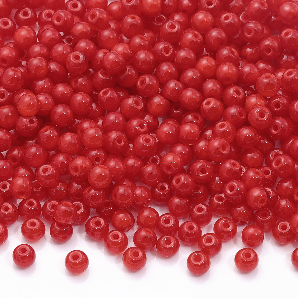BSCZ023 4,5 mm perline di semi di vetro a forma rotonda per bracciali e gioielli
