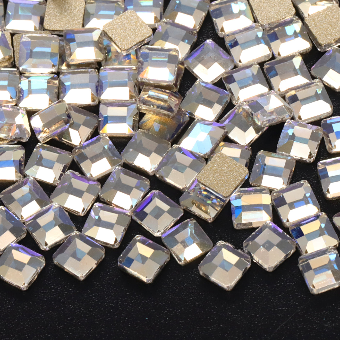 Square Shape Blue Moonlight Flat Back Fancy Rhinestones WholesaleRhinestone