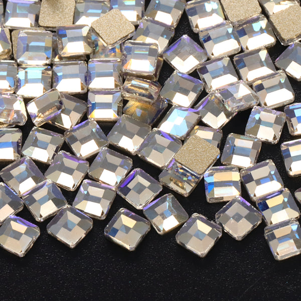Square Shape Blue Moonlight Flat Back Fancy Rhinestones WholesaleRhinestone