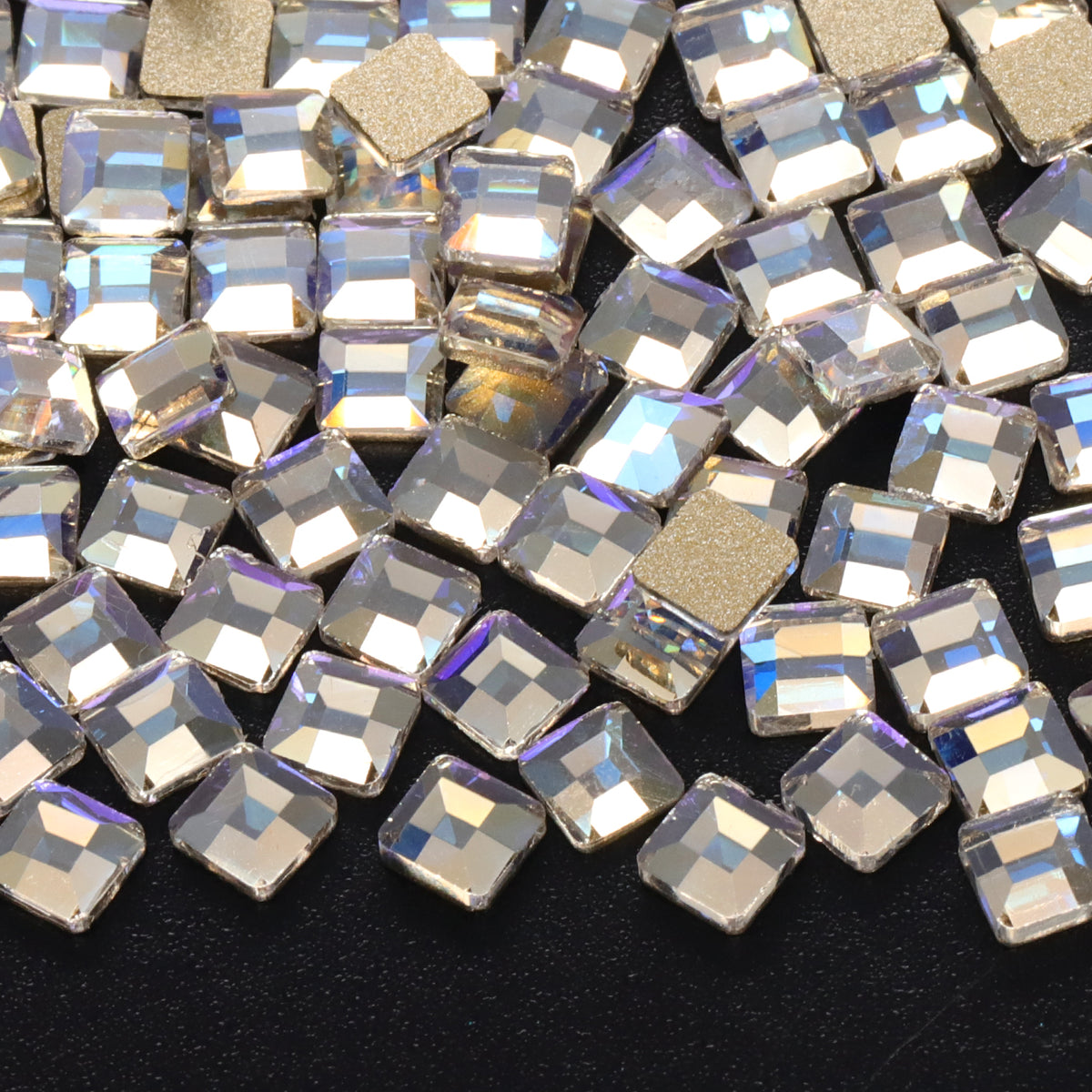 Square Shape Blue Moonlight Flat Back Fancy Rhinestones WholesaleRhinestone