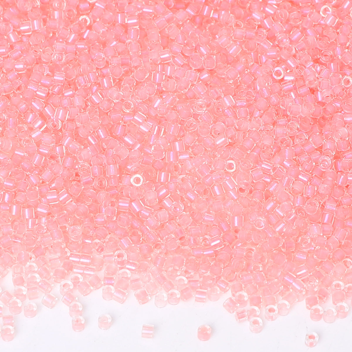 Transparent Color Lined Pink Hight Quality Glass Cylinder Seed Beads 1.6 MM Size DJS5005 WholesaleRhinestone
