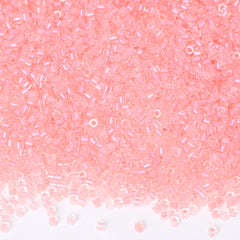 Transparent Color Lined Pink Hight Quality Glass Cylinder Seed Beads 1.6 MM Size DJS5005 WholesaleRhinestone