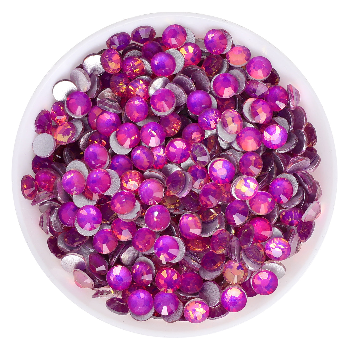 Flashing Purple Glass FlatBack Rhinestones Silver Back WholesaleRhinestone Image principale du produit