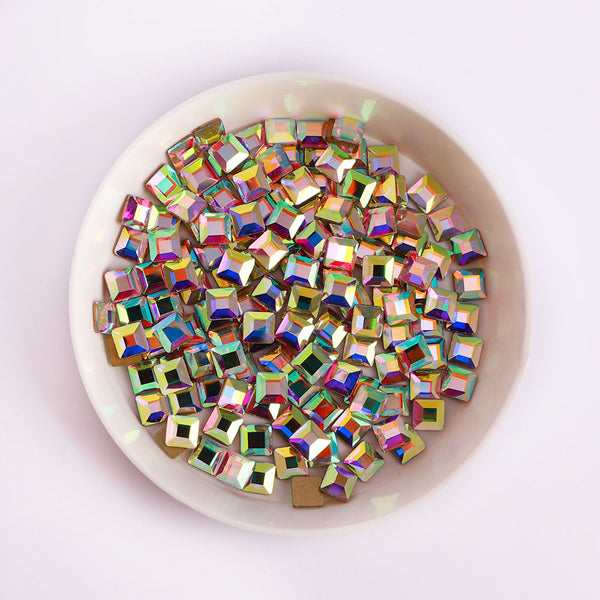 Square Shape Crystal AB Flat Back Fancy Rhinestones WholesaleRhinestone