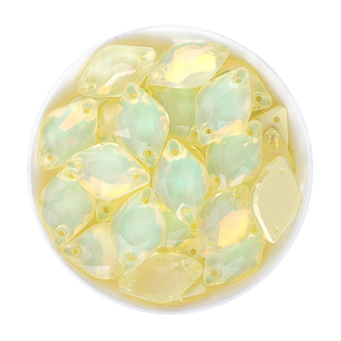 Jonquil AM Lemon Shape High Quality Glass Sew-on Rhinestones