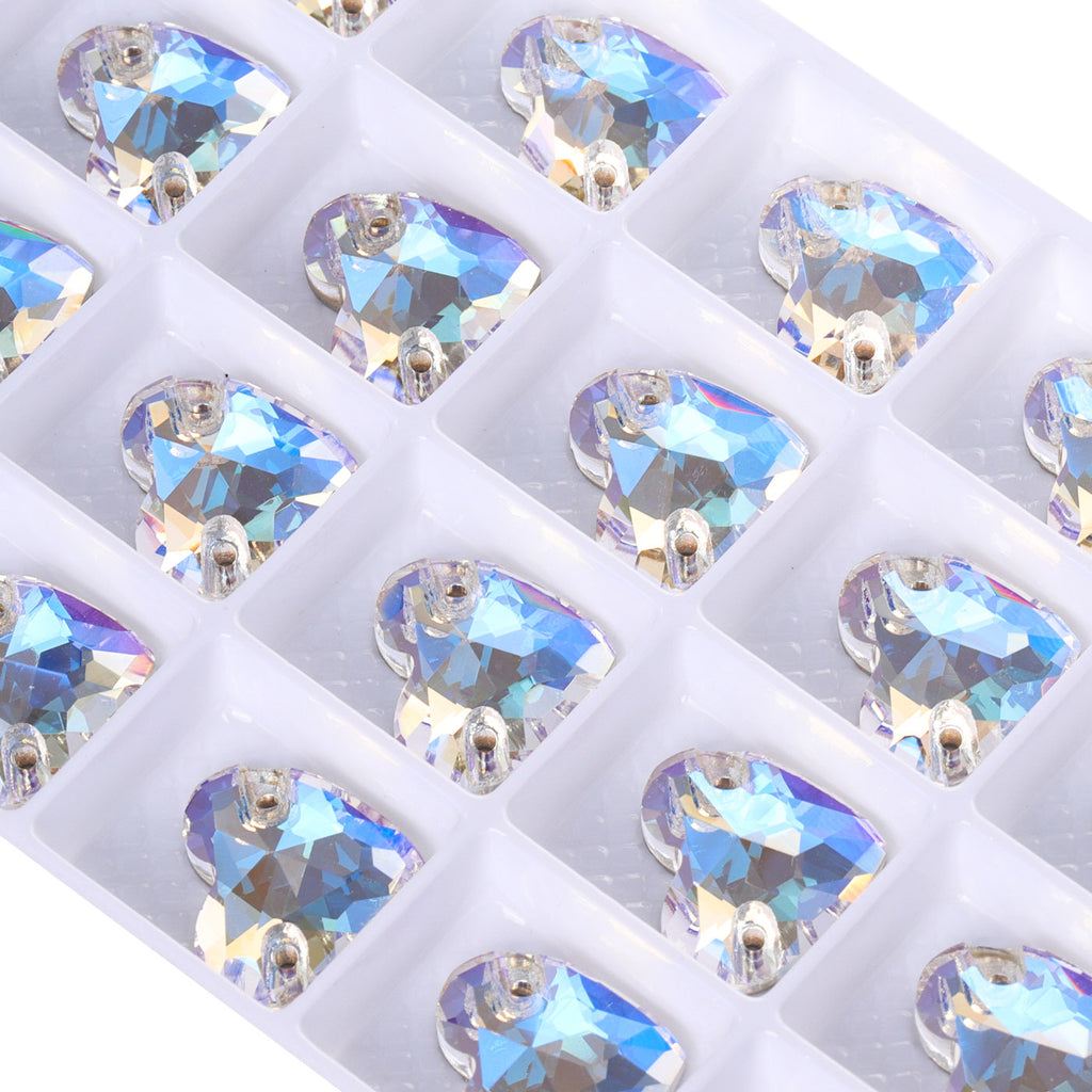 Moonlight Heart Shape High Quality Glass Sew-on Rhinestones WholesaleRhinestone