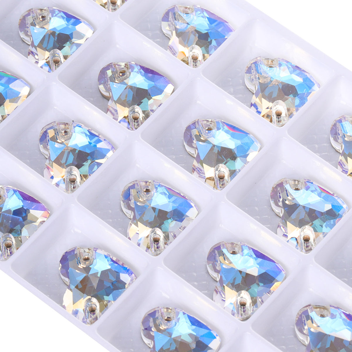 Moonlight Heart Shape High Quality Glass Sew-on Rhinestones WholesaleRhinestone