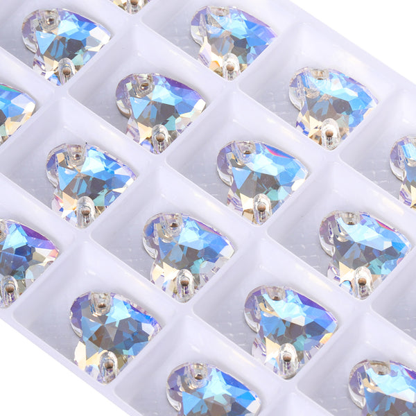 Moonlight Heart Shape High Quality Glass Sew-on Rhinestones WholesaleRhinestone