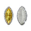 Light Topaz Navette Shape High-Quality Glass Sew-on Nest Hollow Claw Rhinestones WholesaleRhinestone