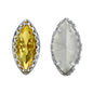 Light Topaz Navette Shape High-Quality Glass Sew-on Nest Hollow Claw Rhinestones WholesaleRhinestone