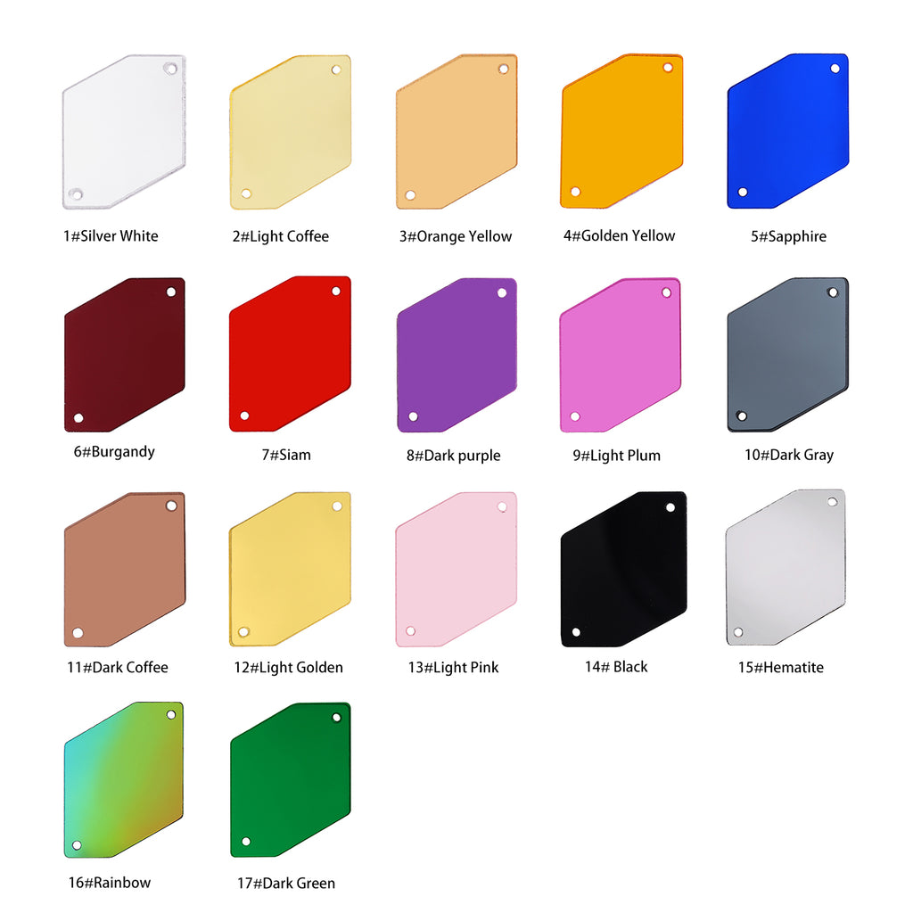 Cosmic Shape Multi Colors Acrylic Sew-on Mirror For Dance Costume WholesaleRhinestone