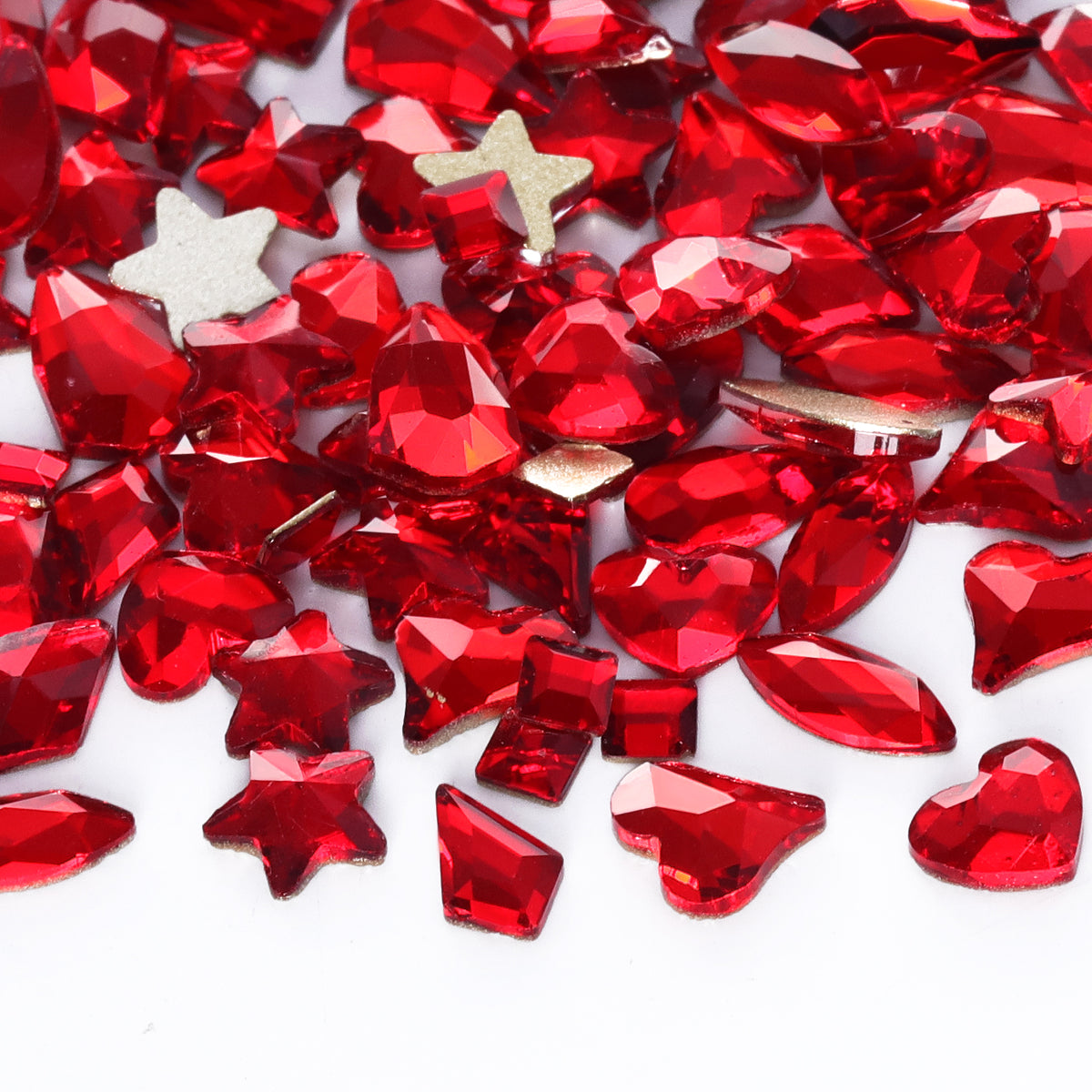 Mixed Shapes Siam Flat Back Fancy Rhinestones For Nail Art WholesaleRhinestone メイン画像
