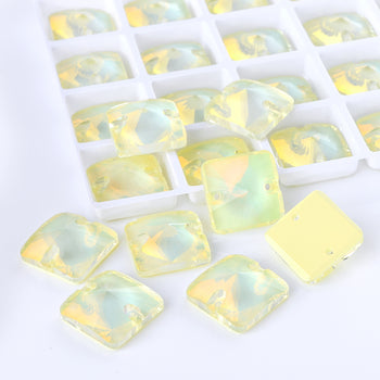 Jonquil AM Rivoli Square Shape High Quality Glass Sew-on Rhinestones WholesaleRhinestone