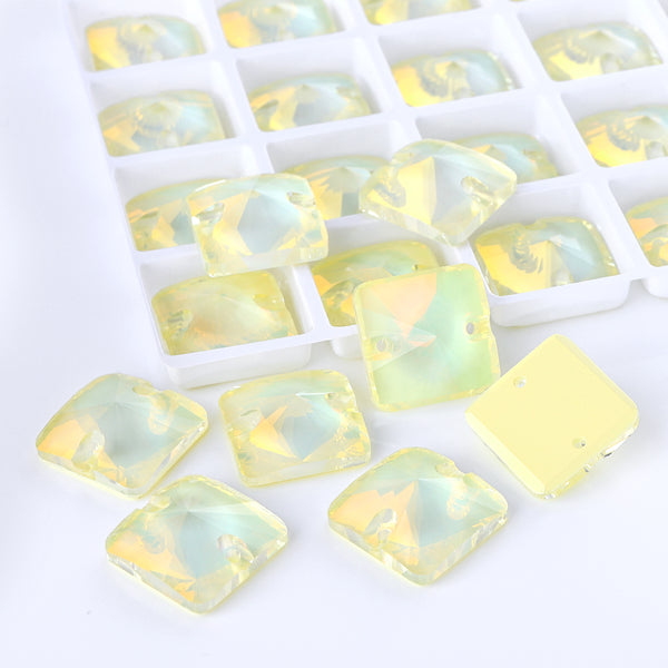 Jonquil AM Rivoli Square Shape High Quality Glass Sew-on Rhinestones WholesaleRhinestone