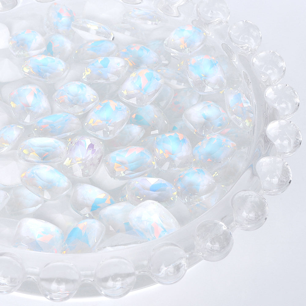 Crystal AM Pillow Shape Glass Pointed Back Fancy Rhinestones