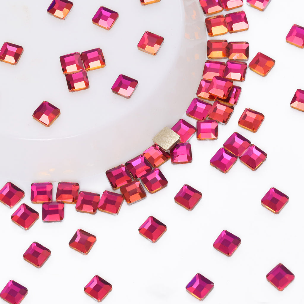Square Shape Purple Volcano Flat Back Fancy Rhinestones WholesaleRhinestone