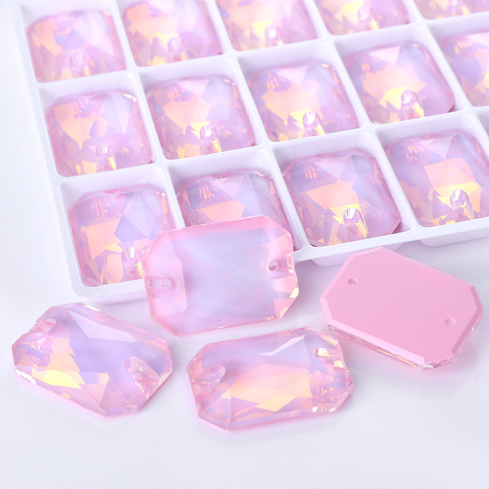 Rosaline AM Octagon Shape High Quality Glass Sew-on Rhinestones WholesaleRhinestone