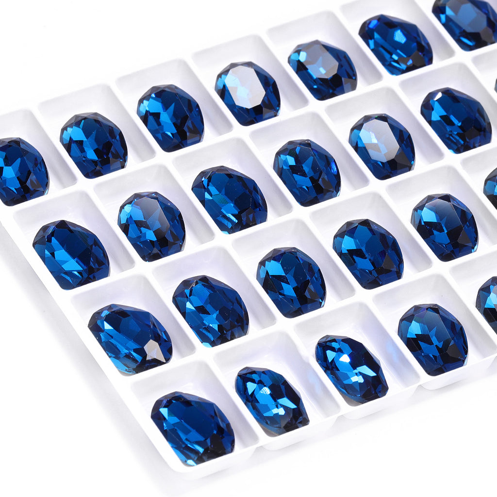 Indicolite Oval Shape High Quality Glass Pointed Back Fancy Rhinestones WholesaleRhinestone