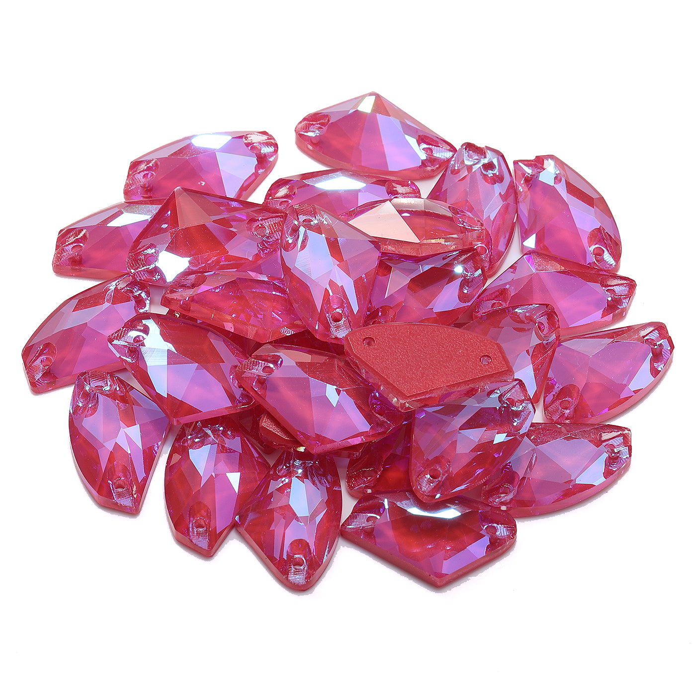 Mocha Shimmer Hyacinth Galactic Shape High Quality Glass Sew-on Rhinestones