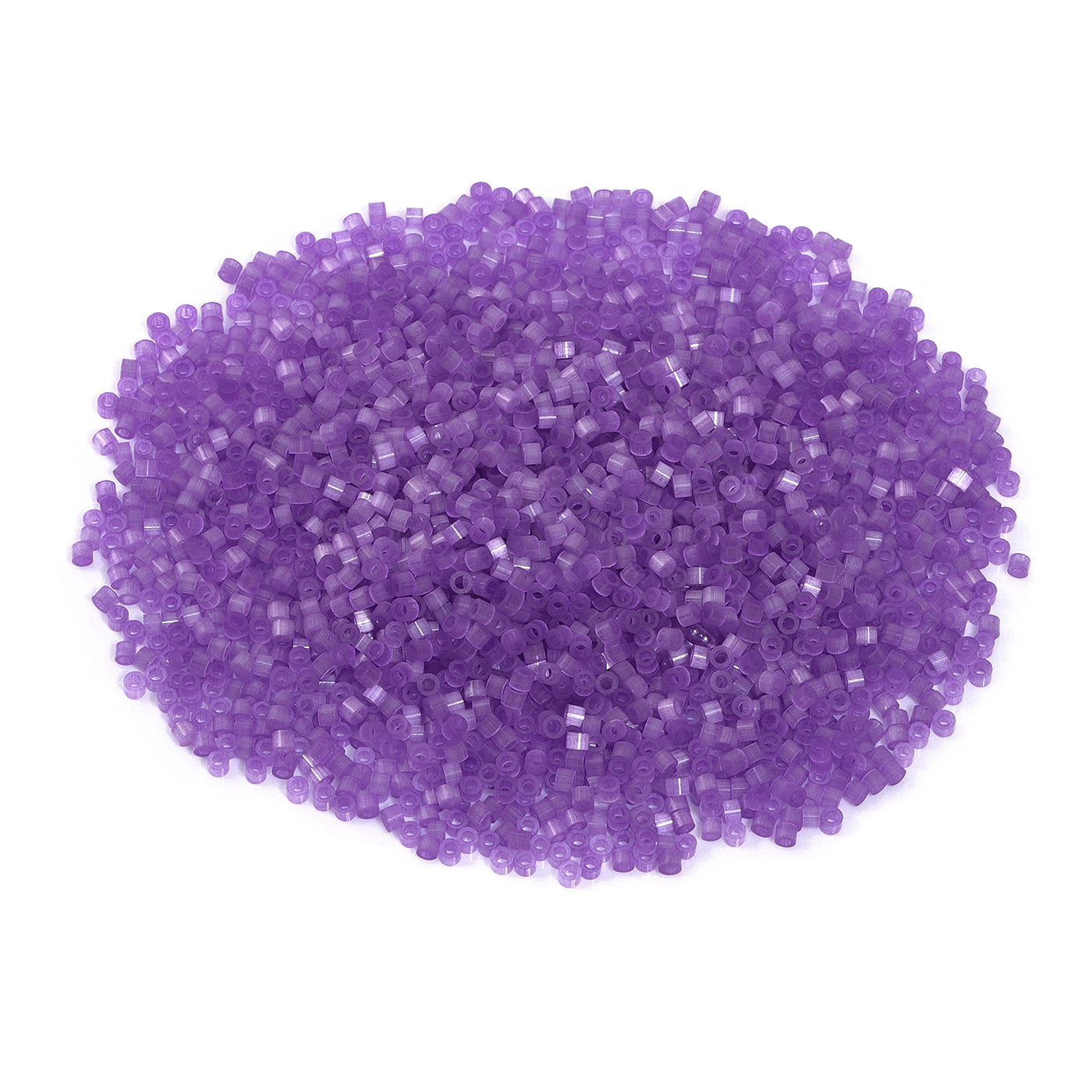 Transparent Violet Silk Satin Cat's Eye Color Hight Quality Glass Cylinder Seed Beads 1.6 MM Size MY4011 Secondary image
