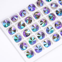 Ghost Light Rivoli Shape High Quality Glass Pointed Back Fancy Rhinestones