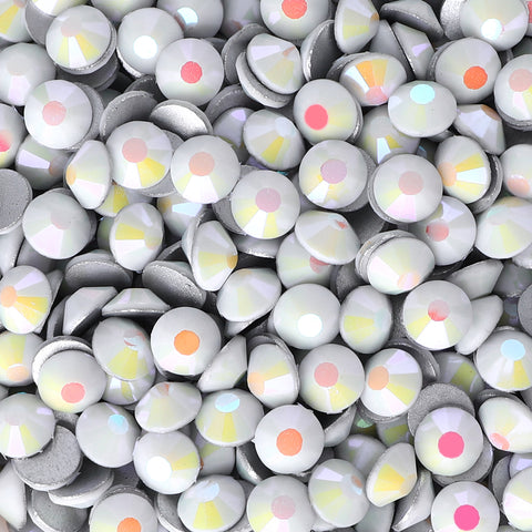 Mutter von Perlglas Flachback -Strass Silber Rücken Zweitbild