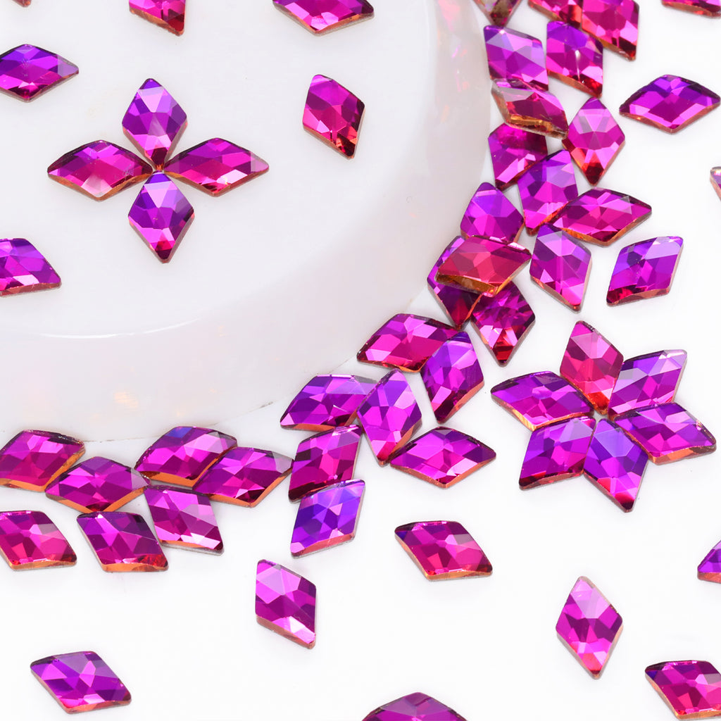 Rhombus Shape Purple Volcano Flat Back Fancy Rhinestones WholesaleRhinestone