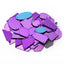Dark purple Mixed Shapes Acrylic Sew-on Mirror For Dance Costume WholesaleRhinestone